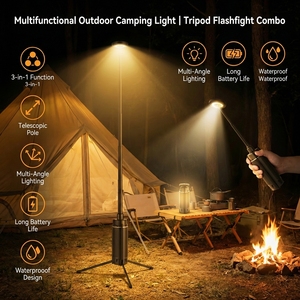 Top Ranking portatile all'aperto solare di emergenza a Led ricaricabile pieghevole lampada palo campeggio lanterna per l'escursionismo - Product Image 4