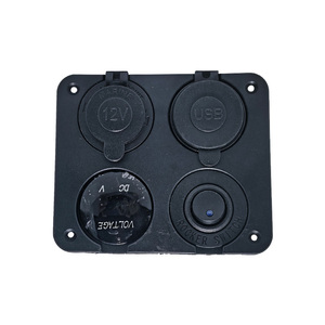 Thuyền biển Rocker chuyển đổi bảng điều chỉnh không thấm nước + USB chuyển đổi, kỹ thuật số vôn kế hiển thị QC3.0 kép USB Charger Port DC 12V ổ cắm - Product Image 1