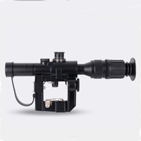 LUXUN SVD 4x26 Lunette de visée tactique longue portée avec réticule optique rouge éclairé et télémètre intégré, étanche