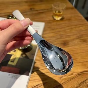 Stainless Steel Spoon Thickened Long Handle Mirror Polished Durable For Soup Eating Drinking Adult Use - Product Image 2