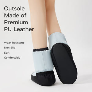 נעלי אימון בלט מרופדות בפליס לחורף לנשים, נושמות, נוחות, סיטונאי, בהתאמה אישית, נעלי ריקוד מעובות וחמות - Product Image 4