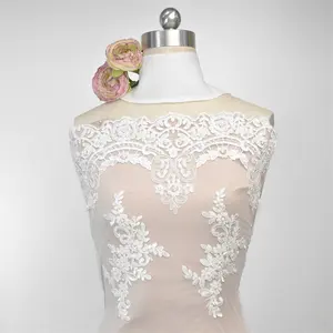 Hot Sale High Quality Unique Design Fabric Couture Lace Border Embroidery
