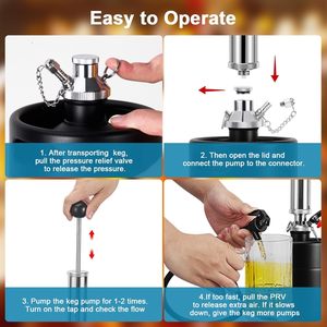 4" Thread Keg <strong>Pump</strong> Tap Mini Keg Dispenser Mini <strong>Beer</strong> Keg Growler Tap Kit Portable Picnic Tap <strong>for</strong> <strong>Home</strong> <strong>Bar</strong> Party <strong>Beer</strong> Hand <strong>Pump</strong> - Product Image 3