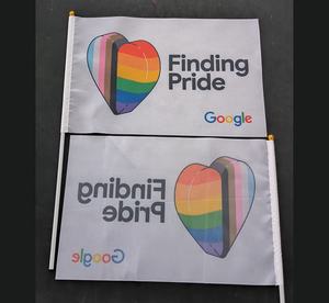 Персонализированный дизайн логотипа маленький мини-флаг на заказ ручной развевающийся флаг с пластиковым шестом - Product Image 3