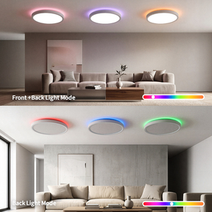 Modern Smart LED <b>Ceiling</b> <b>Light</b> Dimmable with Remote Control Ultra Thin 3CCT Changeable Backlit Ambient Lamp for Living Room - Product Image 5