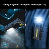 Lampe torche mini EDC super lumineuse 5W 300 lumens, rechargeable USB-C, étanche IP54, lumière de travail d'urgence blanc chaud, pour casquette, vente en gros
