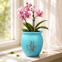 Pots de fleurs en plastique PP robustes en gros avec trou de drainage, légers, durables, style moderne et mignon pour la maison, l'intérieur et le jardin
