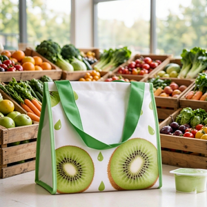 Sac isotherme en RPET certifié GRS, solution d'emballage alimentaire durable, sac de transport personnalisé, fermeture éclair robuste - Product Image 1