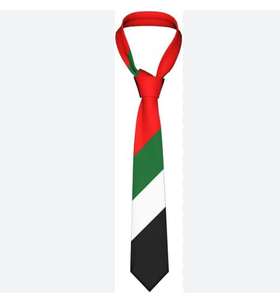 Corbata de Rayas con la Bandera de Uzbekistán, Corbatas para <span class=keywords><strong>Hombre</strong></span>, Corbatas de Negocios para Fiestas, Corbata de Poliéster Suave - Product Image 3