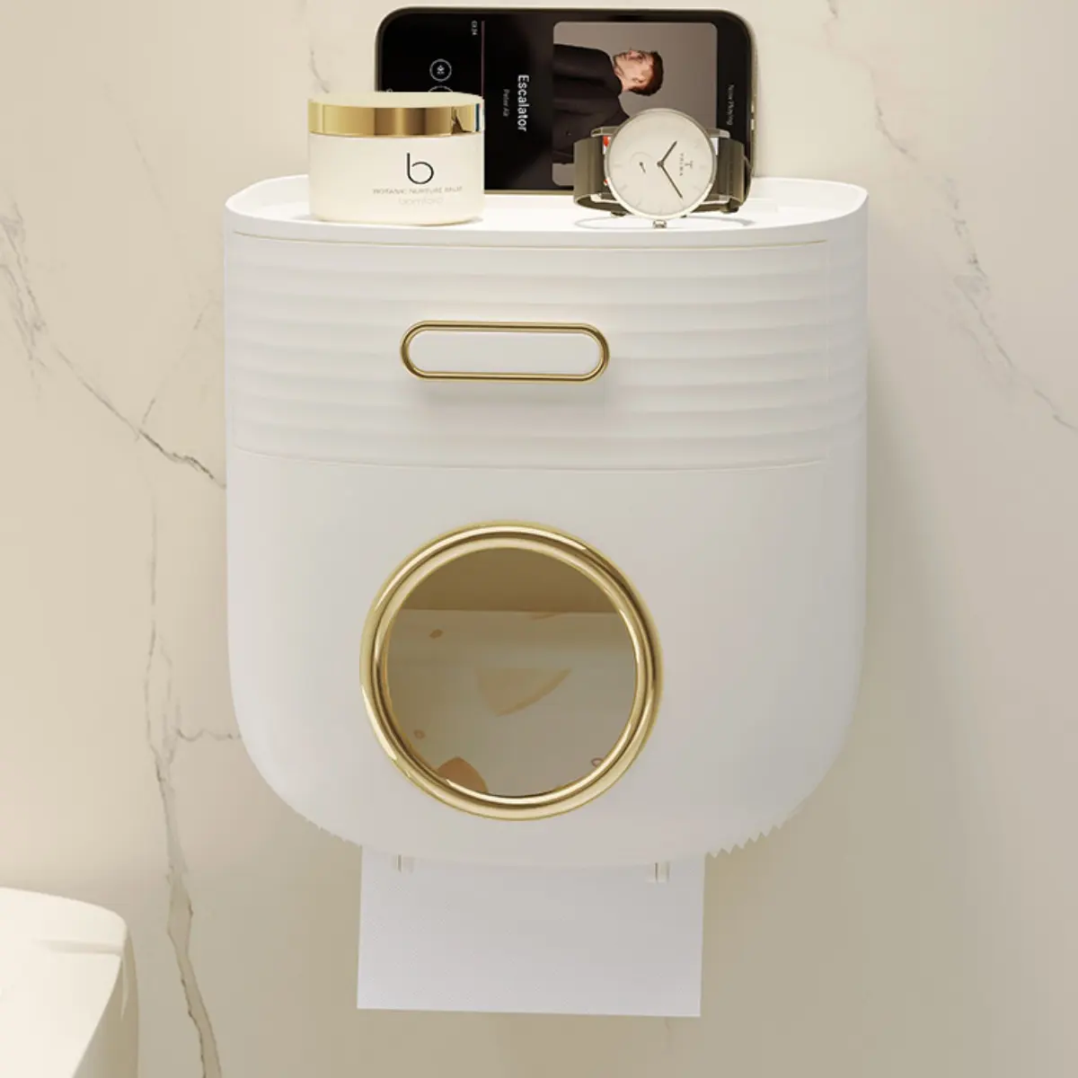 Küchen toilette Badezimmer ABS Kunststoff Taschentuch box Wand montierte manuelle Handtuch serviette nicht stanzender Papier handtuch halter