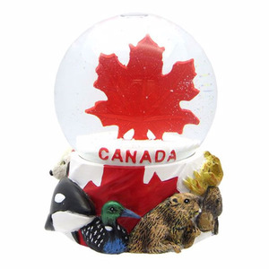 Globe à neige promotionnel en résine avec motif feuille d'érable canadienne, animal domestique et véhicule, souvenir cadeau, vente en gros - Product Image 4