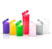 Bouteilles en plastique avec logo personnalisé, bouchon à pression, anti-effraction, noir mat, en PET, pour l'emballage de compléments en poudre, 13DR 19DR 30DR 60DR
