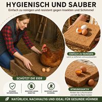 Tapis de nidification réutilisable en fibre de coco pour poules 30*30cm, coussinets durables en fibre de coco pour poulaillers et ponte des œufs