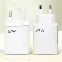 Cargador de Pared Rápido con Enchufe EU US UK Tipo C, 67W PD QC3.0, Doble USB A+C, para iPhone 17 16 Pro Max, Estándares Indios