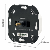 Lampes LED à options personnalisables 1-160W avec variateur d'intensité, interrupteurs rotatifs marche/arrêt à coupure de phase descendante pour LED