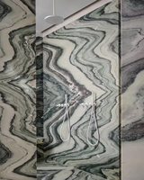 GOLDTOP Luxuriöse Polierte Grüne Quarzit-Marmorfliesen mit Smaragd-Aderung für Modernes Design Innen-/Außenbereich Wasserfallinseln