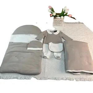 New Arrive autumn&winter Baby Clothing/Baby Sleeping Bags+ Romper+Blanket+Hat+Bib 5in sets Baby Kids Warmer sets
