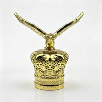 Bouchons de flacons de parfum de luxe en métal doré de haute qualité, personnalisés, en forme d'aigle