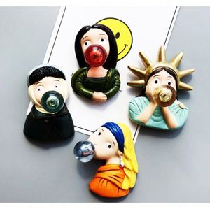 Aimants de réfrigérateur en résine amusants représentant des tableaux célèbres du monde : Mona Lisa, Van Gogh, Le Cri – Aimants décoratifs personnalisés - Product Image 4