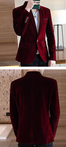 Nouveau <span class=keywords><strong>Costume</strong></span> <span class=keywords><strong>Velours</strong></span> M-3XL Version Coréenne pour Hommes, Veste Printemps-Automne Slim Fit Élégante en <span class=keywords><strong>Velours</strong></span> Décontractée - Product Image 6
