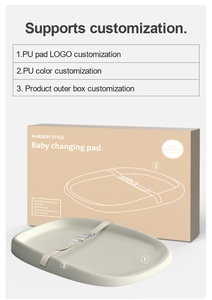 Aibedo Modern Portable Grey Creamy White Infant PU Foam Soft Waterproof Baby <strong>Changing</strong> Pad for 3-60 Months Diaper Changes - Product Image 6