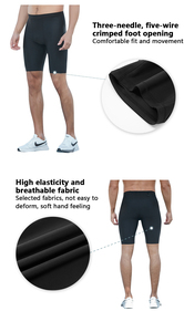XW-YS23401 Bán Buôn Nén Yoga Thể Thao Phòng Tập Thể Dục Quần <span class=keywords><strong>Short</strong></span> Nam 2-Mảnh Tập Thể Dục Dây Kéo Trở Lại Túi Với Dây Kéo Thể Thao Người Đàn Ông Quần <span class=keywords><strong>Short</strong></span> - Product Image 5