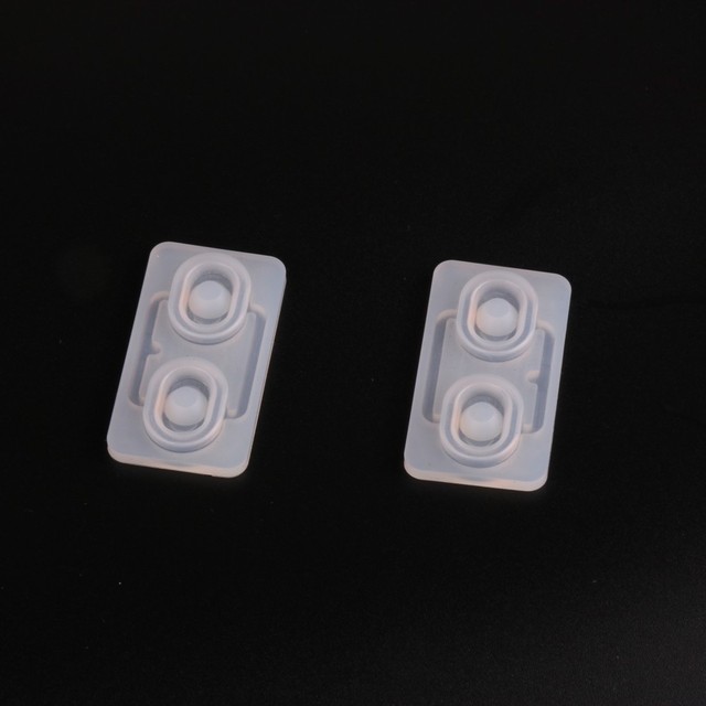 Custom Transparent 2 Key Silicone Rubber Button Pad Waterproof Tactile Silicone Keypad for Electronic Remote Control