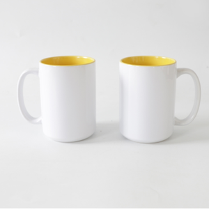 <span class=keywords><strong>15oz</strong></span> 승화 세라믹 찻잔 안 색깔 백색 손잡이 커피잔 주문 인쇄 찻잔 - Product Image 2