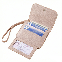 Dompet Wanita RFID Blocking Dompet Kulit Lipat Dua Tempat Kartu Kredit untuk Wanita Dompet Kompak Dompet Mini Dengan Saku Resleting