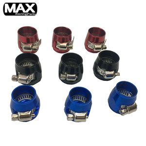 MAX Universal AN10 Collier de finition hexagonal pour tuyau de carburant en alliage d'aluminium Rouge Bleu Noir - Product Image 6
