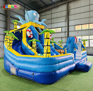 Tobogán Acuático Inflable con Diseño de Pulpo, Económico y Personalizado, <span class=keywords><strong>Castillo</strong></span> Inflable para Exteriores, Toboganes Acuáticos Grandes para Uso en Seco o Mojado - Product Image 2