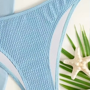 Maillot <span class=keywords><strong>de</strong></span> <span class=keywords><strong>bain</strong></span> femme 3 pièces 2026 : Ensemble bikini halter avec anneau et jupe <span class=keywords><strong>de</strong></span> plage - Product Image 4