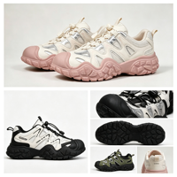 Chaussures décontractées unisexes respirantes en maille avec lacets élastiques à libération rapide, protection du bout du pied et antidérapantes