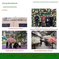 Grand arbre artificiel réaliste en fleurs de cerisier rose en soie pour la décoration de mariages, événements, restaurants commerciaux – Vente directe usine