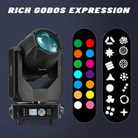 DJ Prism 295W Luz con cabezal móvil 14R Sharpy Beam RGBW LED Luz de escenario Emisión 13 Gobos 14 DMX512 Control para fiestas de escenario
