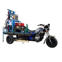 Petite foreuse hydraulique rotative automatique diesel pour puits d'eau, avec moteur et pompe intégrés, portable, pour usage agricole et de construction, profondeur 200m