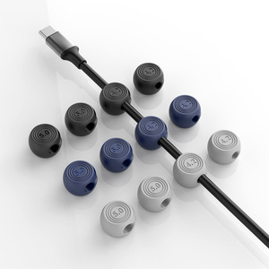 Wholesale Silicone Magnetic Cable Organizer <b>Holder</b> Desktop Charging Cord Clip for USB Data <b>Headphone</b> Cables - Product Image 1