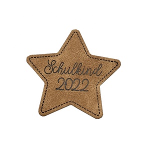 Low MOQ Wholesale Sew on Garment Sewing Patch Custom PU Leather Embossed Logo Badges PU <strong>Jeans</strong> Patch Leather <strong>Labels</strong> - Product Image 1