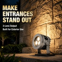 Projecteur LED 9W à haute luminosité blanc chaud IP66 en aluminium moulé sous pression CE RoHS AC85-265V avec contrôle DMX512 pour extérieur et bâtiment, garantie 5 ans