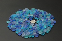 Plage de verre de mer lot en vrac en gros bleu cobalt aqua turquoise petits morceaux