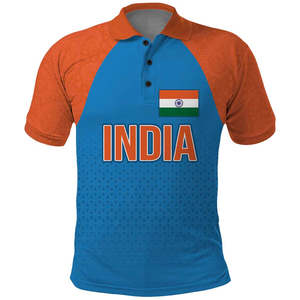 Inde Polo Swatantra Diwas Happy Indian Independence Day Custom Mens Knit Polo Shirts Short Sleve Print on Demand - Product Image 4
