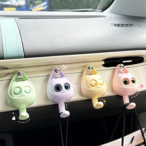 Crochets muraux adhésifs <span class=keywords><strong>en</strong></span> plastique de chat de tête d'animal mignon pour accrocher des manteaux de sac décoratifs des clés de sacs à main - Product Image 2