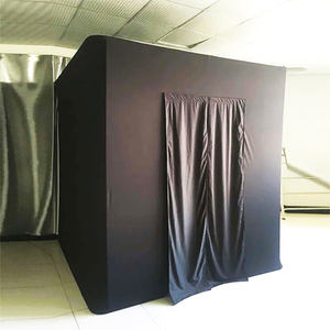 Toile de fond de cabine photo portable RVB arrière-plans d'éclairage LED à 360 degrés changeant de cabine photo gonflable à tube LED 360 - Product Image 4