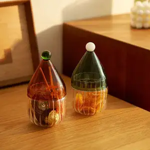 وعاء زجاجي مزود بغطاء زجاجة توابل للمطبخ المنزلي لتخزين الطعام