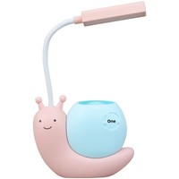 Lampe de bureau LED créative pour l'apprentissage, protection oculaire, chargement USB, design escargot - Couleur chaude pour enfants de maternelle, petit cadeau
