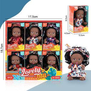 Muñeca Reborn Negra de 3.5 Pulgadas (11 cm), Muñeca Africana Realista, Juguete de Princesa para Niña con Caja de Regalo - Product Image 1
