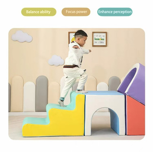 Équipement de terrain de jeu intérieur Offre Spéciale Tunnel de jeu doux Ensemble de grimpeur pour enfants d'âge préscolaire Formes d'entraînement sensoriel Soft <span class=keywords><strong>Play</strong></span> Intérieur - Product Image 3