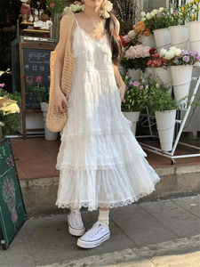 Verano Befree largo Vintage Casual volantes elegante Maxi Correa Camis sedoso playa encaje elegante vestido de fiesta Vestidos Sexy mujeres - Product Image 4