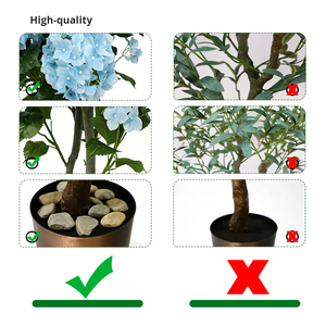 New Design Realistic Indoor <b>Outdoor</b> <b>Artificial</b> Hydrangea Flower <b>Tree</b> Modern Home Decoration Blue 3 Ft/4 Ft/5 ft Hydrangea Plants - Product Image 3