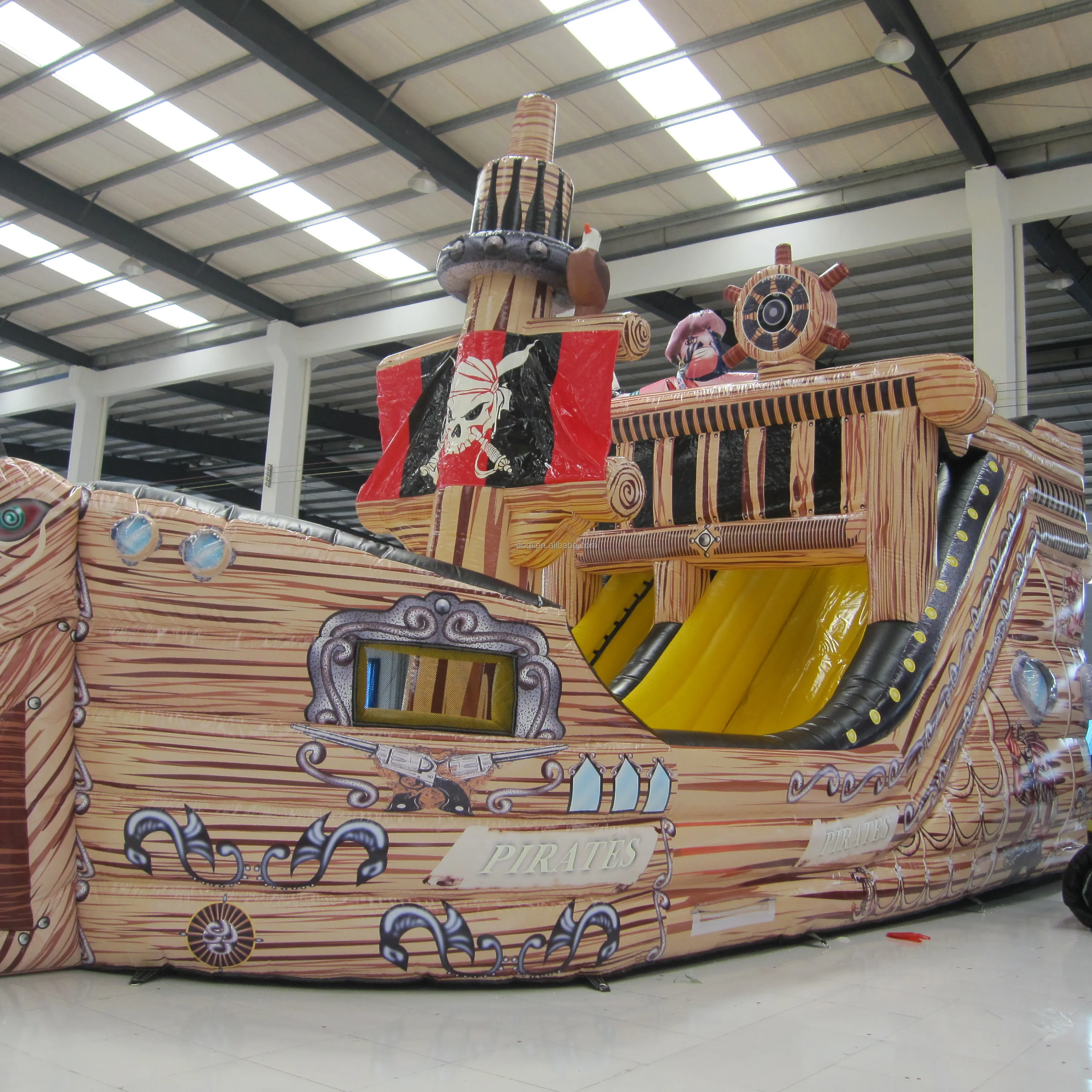 Customized Outdoor Amusement Park Carnival Ride Giant Inflatable Bouncer Pirate Ship For Sale